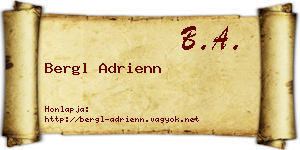 Bergl Adrienn névjegykártya